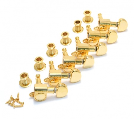 Grover Rotomatic MachineHeads 6 205G6 in line Gold