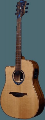Lag TLHV10DCE Tramontane HyVibe 10 Left-Handed Electro-Acoustic Dreadnought Cutaway