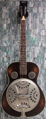 Ozark 3515DD Deluxe Wood Resonator, Distressed Mahogany
