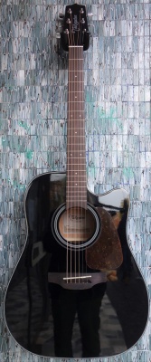 Takamine G Series GD15CE Electro-Acoustic Dreadnought Cutaway, Black