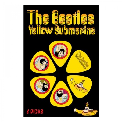 The Beatles Yellow Submarine Picks, Yellow, Pack of 6