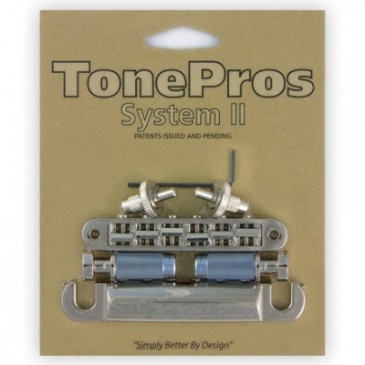 TonePros LPNS02-NKL, Standard Tuneomatic/Tailpiece set (small posts), Nickel