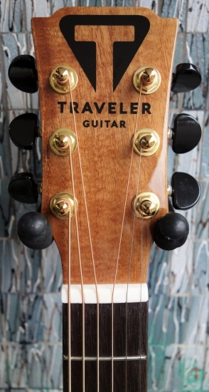 Traveler Redlands Concert Electro-Acoustic Travel Guitar, Koa