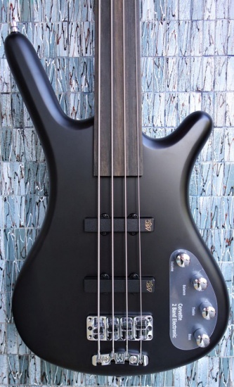 Warwick Rockbass Corvette Basic 4 Fretless Bass, Nirvana Black Transparent Satin